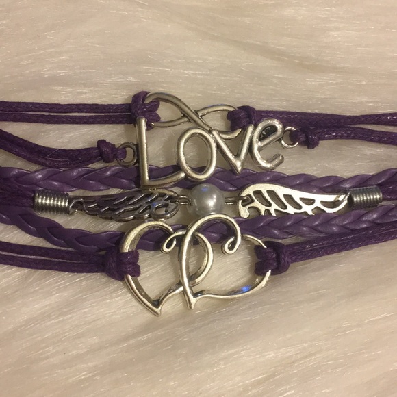 Multilayered Leather Charm Bracelet - Picture 2 of 3